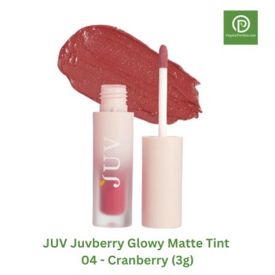 JUV จุ๊ฟเบอร์รี่ ลิปแมทท์ ทินท์ สี 04 - แครนเบอร์รี่ Juvberry Glowy Matte Tint 04 - Cranberry (3g)