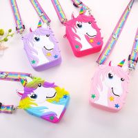 Color Unicorn Pop Fidget Toys It Ladies Backpack Coin Purse Push Bubble Simple Dimple Sensory Decompression Squeeze Toys for Kid