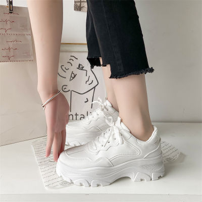coolciothshop รองเท้าผ้าใบ สีขาว สไตล์เกาหลี