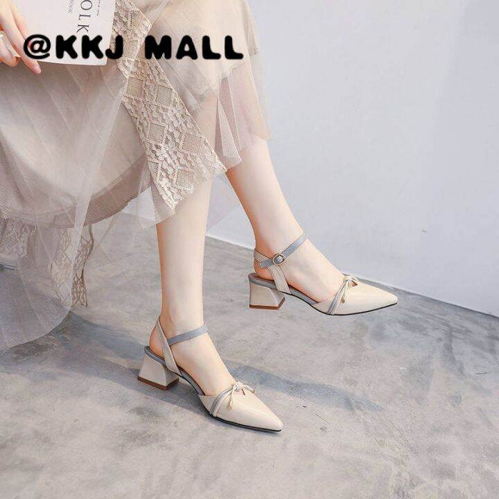 kkj-mall-ladies-sandals-2021-summer-new-baotou-sandals-female-korean-fashion-high-heels-pointed-toe-all-match-single-shoes