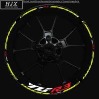 ❁❈∋ Complete Motorcycle 17 Inch Front And Rear Wheel Hubs YZFR3 For Yamaha Improved Decal YZF R3 Logo Rim Reflective Stickers 2022