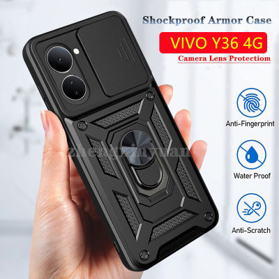 เคสสำหรับ Vivo Y36 4G กันกระแทกเกราะป้องกันเคสโทรศัพท์กันกระแทกสำหรับ VIVO Y36-5G VIVOY36 Y 36สไลด์ป้องกันเลนส์กล้องฝาหลังแข็ง