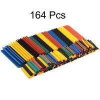 164pcs Shrinking Heat-shrink Tubing Wire Cable Insulated Sleeving Tubing For Mobile Phone Data Line Enhancement Polyolefin Electrical Circuitry Parts