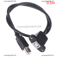 zuoyingdu064194 USB 2.0 Type B ชายไปยัง Type B FEMALE Printer EXTENSION CABLE พร้อม PANEL MOUNT