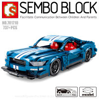 บล็อกตัวต่อรถยนต์ Ford Mustang SEMBO BLOCK 701710 จำนวน 737 ชิ้น