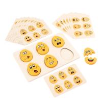 Kids Face Change Expression Expression Puzzle Matching Game Face Changing Building Blocks Safe Delicate Smooth Logical Thinking Kids Toy for Brain Training elegantly
