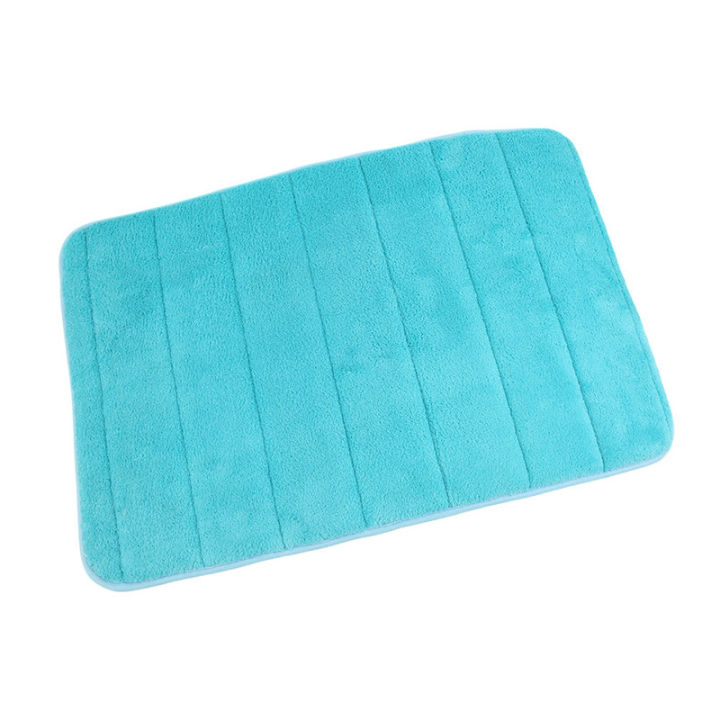 ร้อน-sky-blue-memory-foam-พรมดูดซับ-anti-skid-ห้องอาบน้ำ-mat-coral-velvet-mat-พรมเช็ดเท้า