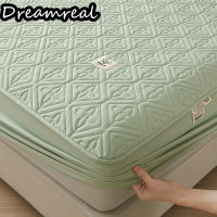 Dreamreal ผ้าฝ้ายแท้ผ้าปูที่นอน Anti-Bacterial King Queen ขนาดผ้าปูที่นอนยืดหยุ่นที่นอน Protector เตียง Pad