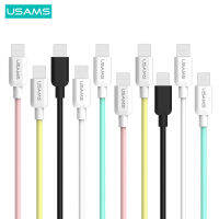 USAMS 10ชิ้น1เมตร2A รอบที่มีสีสันสายฟ้า Type C M Icro USB สายศัพท์สำหรับ หัวเว่ยซัมซุง ซิงค์ DataCable