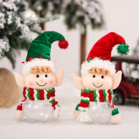 【Christmas】การตกแต่งคริสต์มาสน่ารักคริสต์มาส Elf Candy Jar Storage ขวดคริสต์มาสจี้ Hangin