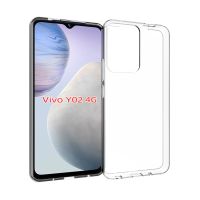 (Sunsky Mall) สำหรับ Vivo Y02 4G เคสโทรศัพท์ TPU เนื้อกันน้ำ (ใส)