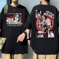 Limited Anime Attack On Titan Print T Shirt Hange Zoe Graphic Tshirt Short Sleeve Men Casual Vintage Cotton T-Shirts Tops