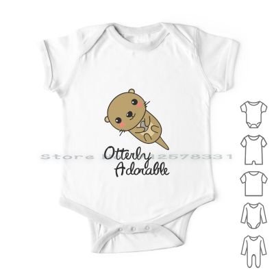 Otterly Adorable Newborn Baby Clothes Rompers Cotton Jumpsuits Remove Otters Otterly Adorable Utterly Adorable Small Animal