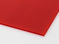PGแผ่นพลาสติกลูกฟูก(ฟิวเจอร์บอร์ด,PP Board)แดง3x65x80แพ็ค30แผ่น