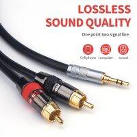 Monster 3.5mm Jack to 2RCA Male lotus HIFI Audio Cable for TV PC Amplifiers DVD Speaker Wire