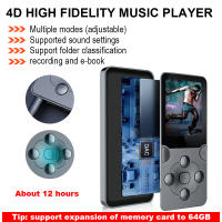 เครื่องเล่น MP3พร้อมลำโพงในตัวและไมโครโฟนแบบพกพา HiFi Lossless Sound MP3มินิเครื่องเล่นเพลงเครื่องบันทึกเสียงรองรับวิทยุ FM วิดีโอ Ebook 1.8นิ้วสีดำ