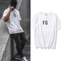 FEAR OF GOD เสื้อยืดแขนสั้นสะท้อนแสง,3M เข้มและมีสีสันสะท้อนแสงสำหรับผู้ชายและผู้หญิงหมอกป้องกันการสึกหรอเสื้อยืดครึ่งแขน