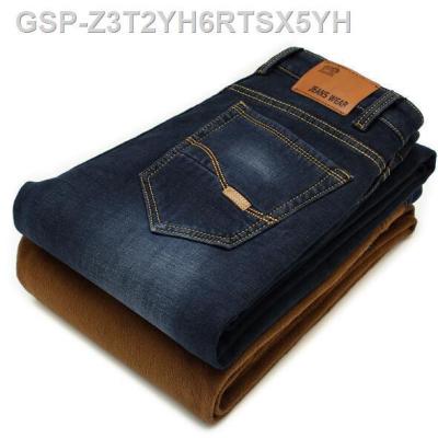 ภาษาศาสตร์ Jeans De Lã Masculino Calça Comprida Grossa E Quente ยืดรัดรูป Preto Monocromático Azul Inverno Novo Tamanho 40