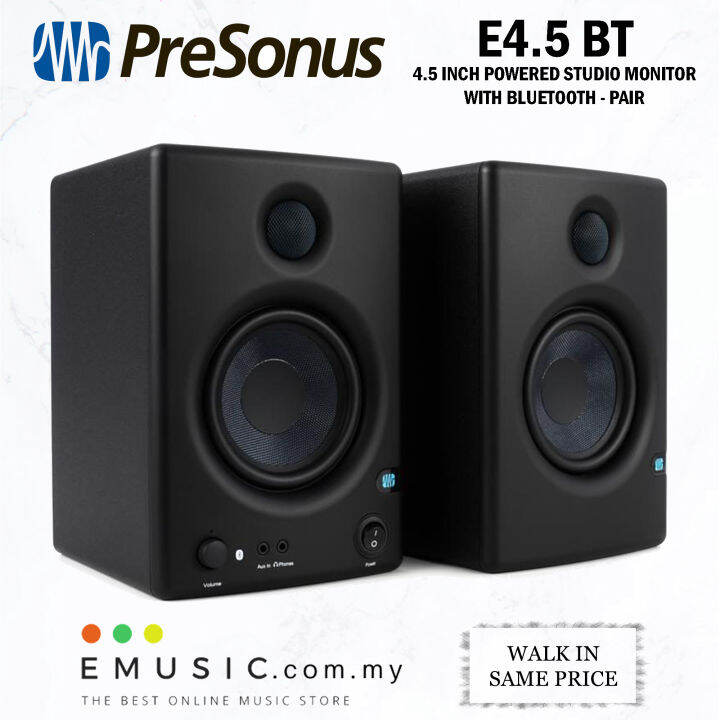 PreSonus Eris E4.5 BT 4.5 inch Powered Studio Monitor with Bluetooth ...