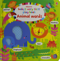 Usborne Baby S very first books animal words babys animal word enlightenment book paper board book touch Book hole Book English original imported Book Understanding animals