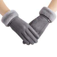 [Hot Sale] Winter Wram Charm Women Suede Gloves Touch Screen Driving Riding Ski Windproof Glove