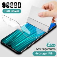 【Unbreakable】2Pcs Hydrogel ฟิล์มสำหรับ Xiaomi Redmi หมายเหตุ9 8 7 6 5 K20 Pro 9A 9C 8A 7A ป้องกันหน้าจอสำหรับ Mi 10T หมายเหตุ10 Pro Poco X3 NFC ฟิล์ม