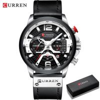 ⌚นาฬิกาควอตซ์สำหรับผู้ชายแฟชั่นใหม่เอี่ยม CURREN นาฬิกาสำหรับผู้ชายนาฬิกาหรูนาฬิกาสำหรับผู้ชายจับเวลากีฬา