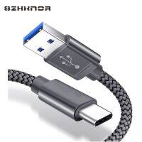 【support】 READ LEAF USB USB ชนิด C ที่ชาร์จเร็วทำจากไนลอน S20สายชาร์จสำหรับซัมซุงแบบถักพิเศษ A71 A51 S9 S8บวก Lg HTC Moto Z Z2เล่น5X Nexus 6P