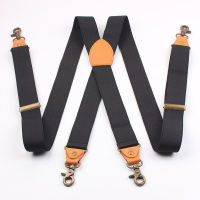 3.5x120 ซม.แฟชั่นสีดำ Suspenders ผู้ชาย 4 ตะขอทองแดงวงเล็บ Vintage Mens Suspender สำหรับกางเกงสามีชาย Suspensorio-VXCB MALL