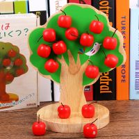 [COD] Young childrens wooden apple tree baby picking fruit stickers kindergarten early teaching mathematics counting music toys