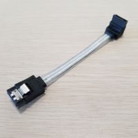 ▽☋◑ 10pcs/lot DC ATX Mini ITX SATA 90 Degree Right Angled Host Case Mainboard HDD Data Cable Ultrashort Super Soft 10CM