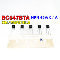 (จำนวน 5ชิ้น) ทรานซิสเตอร์ BC547BTA ONSEMI/FAIRCHILD TAPPING TRANSISTOR NPN 45V 0.1A BC547