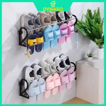 1pc Plastic Shoe Storage Rack, Modern Punch-free Wall Mounted Shoe Shelf  Organizer And Storage For Bathroom | SHEIN USA