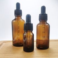 ✱ Dropper Bottles With Measure Pipett 5ml-100ml Reagent Eye Drop Amber Glass Aromatherapy Liquid Scale Jar Refillable Bottles