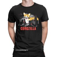 Men CORGZILLA Corgi Dog Tshirt Pup Fluff Pet Premium Cotton Clothing Funny Harajuku Manga Tees Party T-Shirts