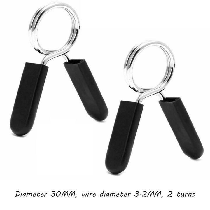 1 Pair 24/25/28/30/50MM Barbell Clamp Spring Collar Clips Gym Weight