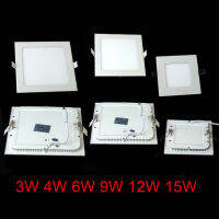 3W6W9W12W15W25W LED downlight SQUARE LED แผงเพดานโคมไฟหลอดไฟ acdc 12V-24V พร้อมไดรฟ์