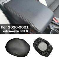 สำหรับ Volkswagen Golf 8 2020 2021 2022หนัง Armrest กล่องคอนโซลกลางหนังไมโครไฟเบอร์รถ Interio