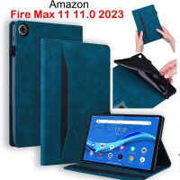 Casing Tablet ทางธุรกิจ Amazon Fire ได้สูงสุด11นิ้ว11.0นิ้วเคส2023กระเป๋าเงินฝาพับเป็นฐานปกหนัง PU สำหรับ Amazon Fire Max11 2023 11.0นิ้ว