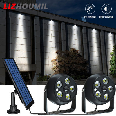 LIZHOUMIL ไฟฟลัดไลท์ Led พลังงานแสงอาทิตย์,สปอตไลท์ตรวจสอบการจำลองโคมไฟติดผนังสวนกลางแจ้งป้องกันน้ำกำลังสูง