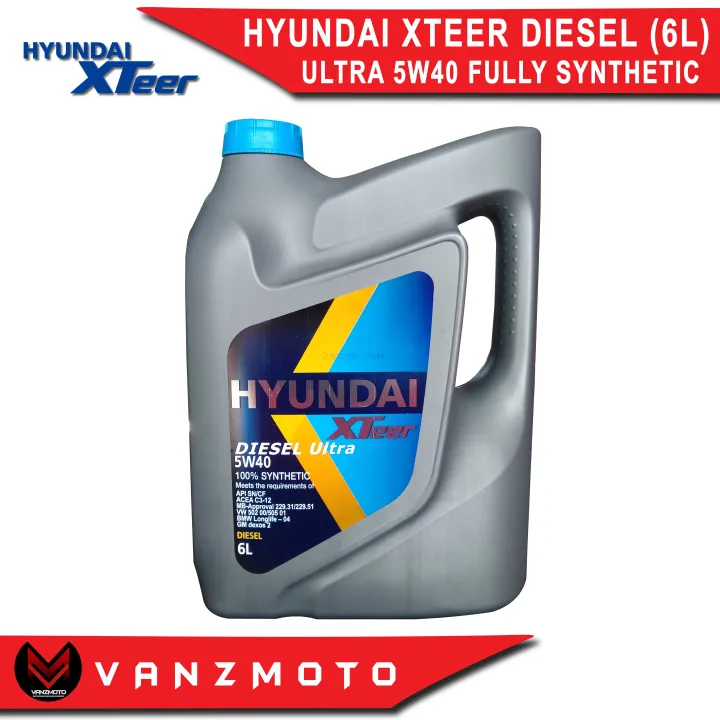 Hyundai XTeer Diesel Ultra 5W40 Fully Synthetic (6L) DEXOS Approved ...