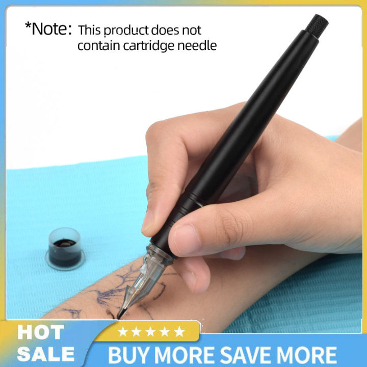 เข็มสักมือปากกาสักด้วยมือเข็มอะลูมินัมอัลลอยสีดำตลับหมึก-diy-อุปกรณ์สัก