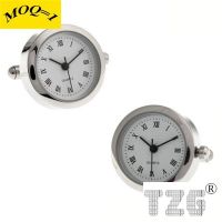 TZG09852 Real Watch Clock With Battery Cufflink Cuff Link 1 Pair Free Shipping Promotion