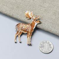 【YF】☽  Sika deer patch for dress hat bag animal cloth patches hole on coat adhesive iron