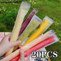 【Ready Stock】 ஐ■ C14 20PCS Disposable Ice Popsicle Mold Bags Bpa Free Freezer Tubes with Zip Seals Yogurt Sticks Juice Fruit Smoothies Ice Candy Pops