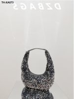 Ins niche web celebrity MONA same joker sequins ablaze round shoulder bag 2023 new female