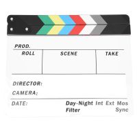 Acrylic Colorful Clapperboard TV Film Movie Cut Role Play Prop