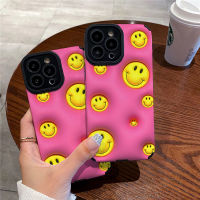 เคสโทรศัพท์หน้ายิ้มสำหรับไอโฟน14/13/12/11 Pro Max 12 13 Mini 6 6S 7 8 Plus X XR XS Max กรอบหลังนิ่มกันกระแทกเคสโทรศัพท์แบบหนังสุดสร้างสรรค์พร้อมเลนส์คลุมทั้งหมดฝาครอบป้องกันกล้อง