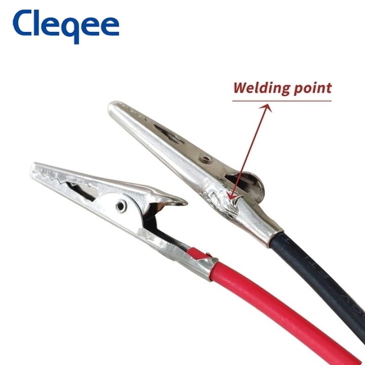 cleqee-t10013-2pcs-alligator-clips-to-usb-male-female-connector-test-leads-33cm-cable-power-supply-adapter-wire