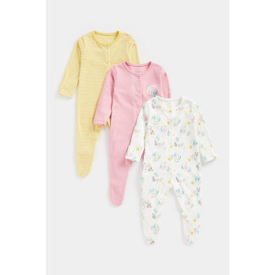 ชุดสลีพสูทเด็ก Mothercare Icy Bear Sleepsuits - 3 Pack CD340